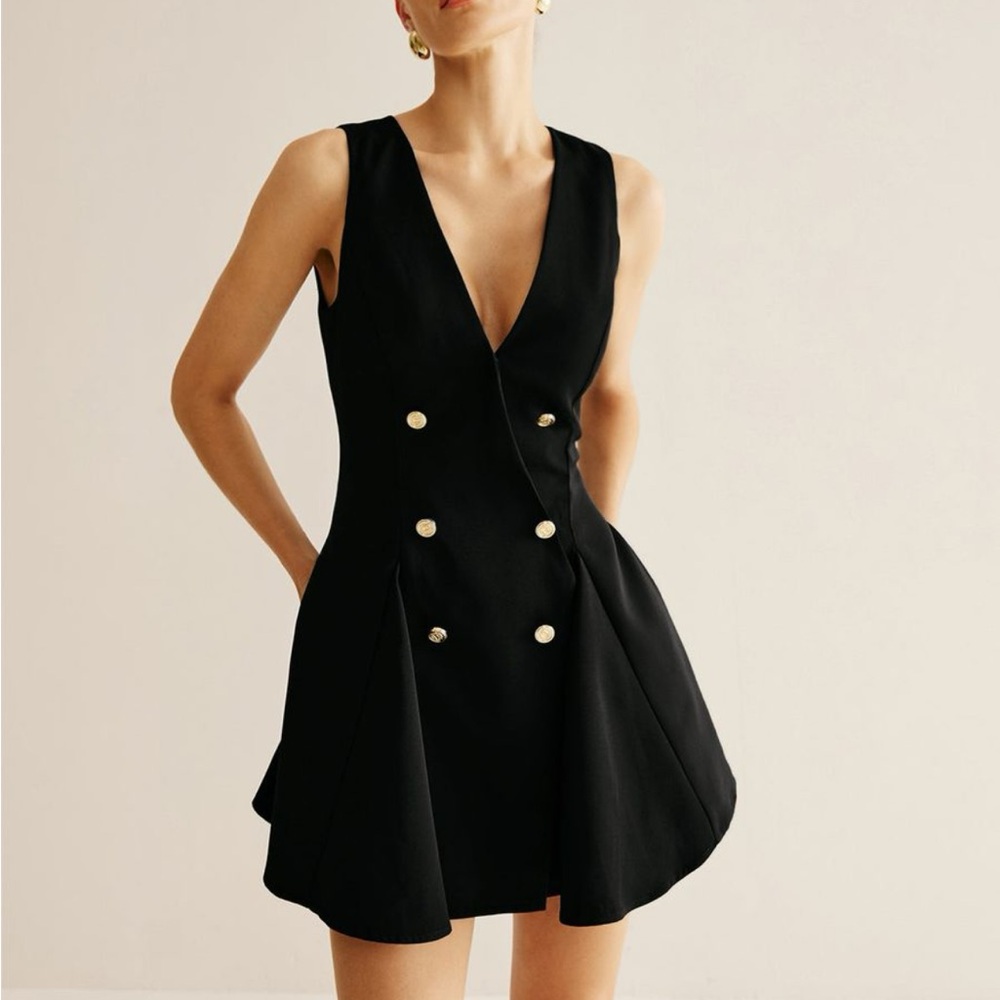 Pleated Umbrella Shape Mini Dress